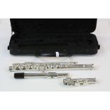 Elkhart flute, cased, part missing