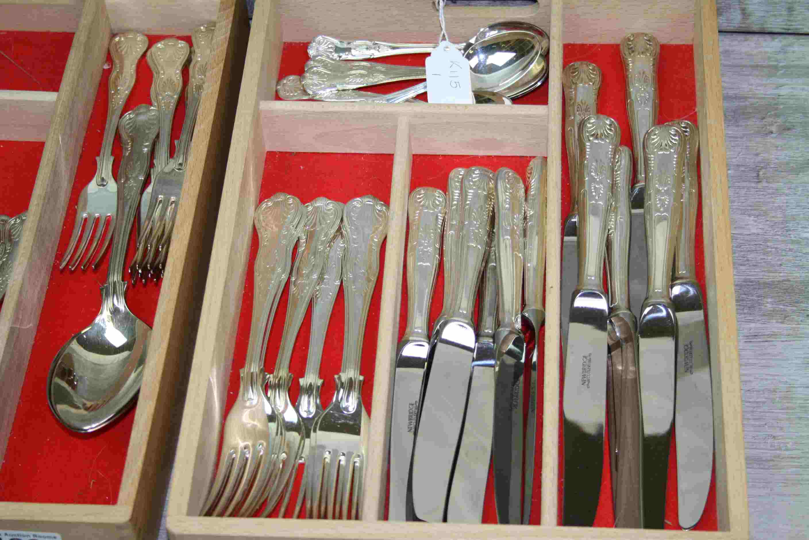 Set of Newbridge A1 Silver Plated Kings Pattern Cutlery, Six Place Setting, (44 pieces in total) - Image 4 of 4