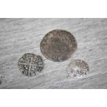 Two Elizabethan silver coins and an earlier silver coin (3)