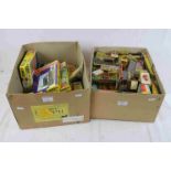 Large collection of OO gauge model railway trackside accessories with many boxed examples