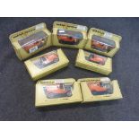 Seven boxed Matchbox Models of Yesteryear ltd edn code variants all featuring Warburtons, diecast