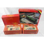 Four boxed OO gauge mode railways accessories to include R410 Operating Turntable Set, R528