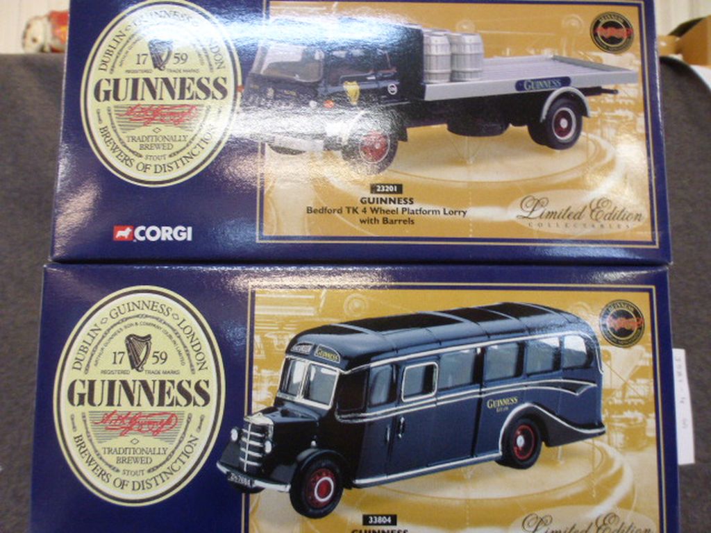 Four boxed ltd edn Corgi Guiness diecast models to include 33804 Bedford OB Coach, 24901 Leyland - Image 2 of 2