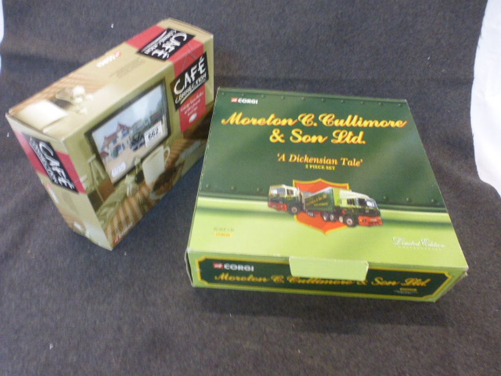 Boxed ltd edn Corgi 1:50 CC99154 Moreton C Cullimore & Son Ltd A Dickensian Tale 2 Piece Set with