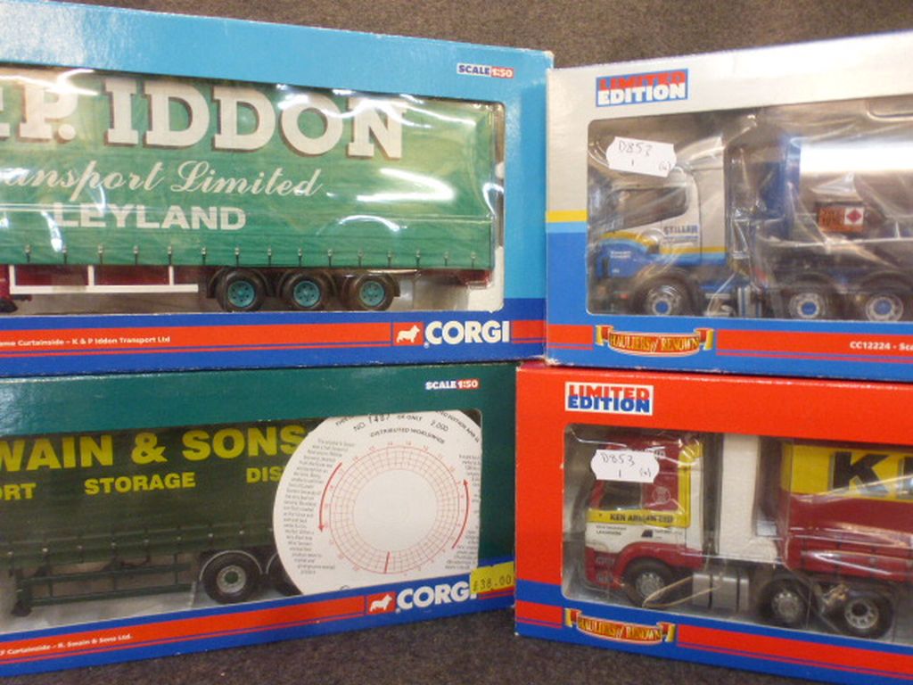 Four boxed 1:50 Corgi Hauliers of Renown model to include CCCC12224 Scania 4 Series General - Image 2 of 4