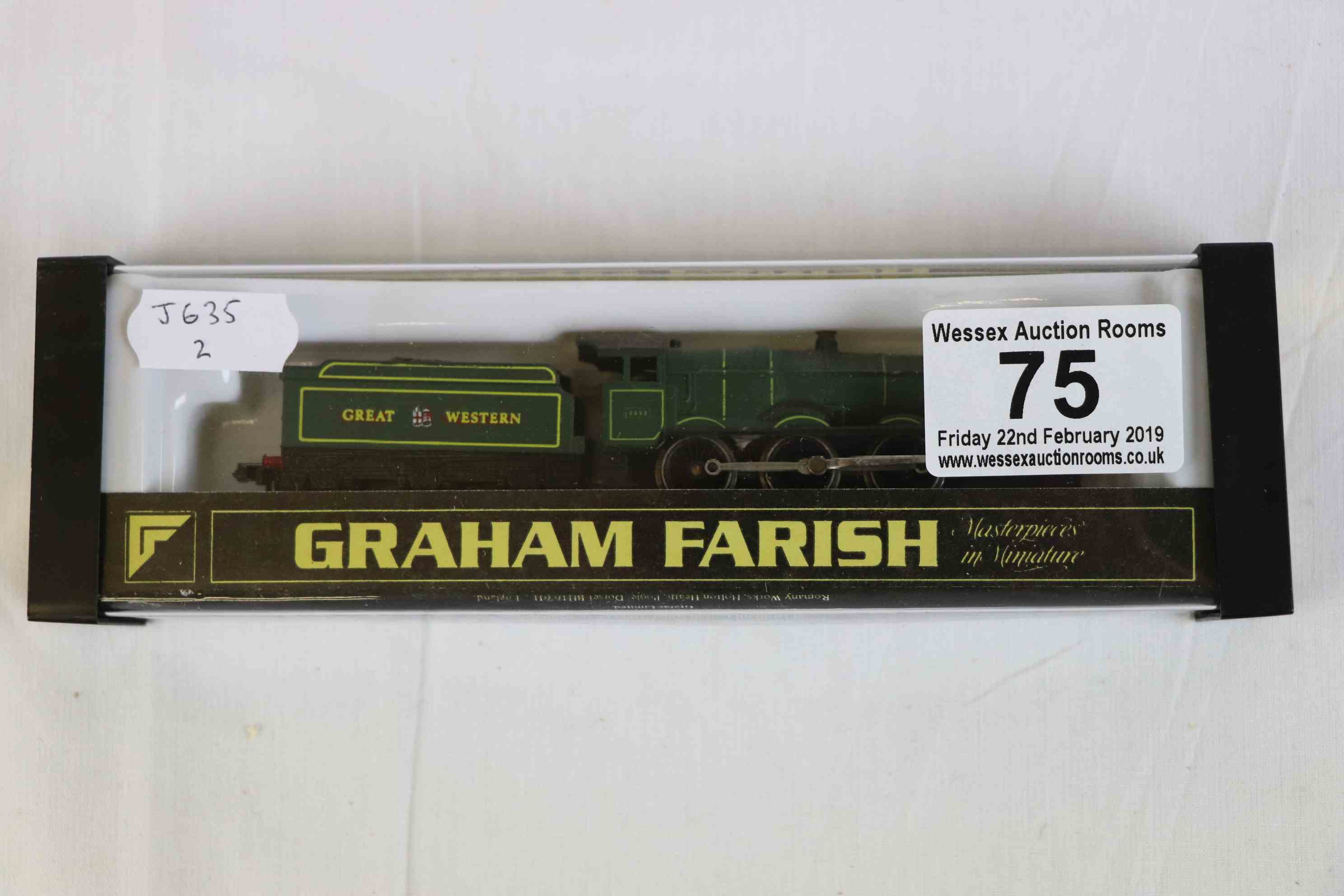 Cased Graham Farish N gauge 1404 GWR 4-6-0 locomotive