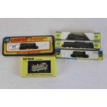 Four cased/carded Grafar N gauge locomotives to include 1604 677, 1404 777, 0104 1276 (card