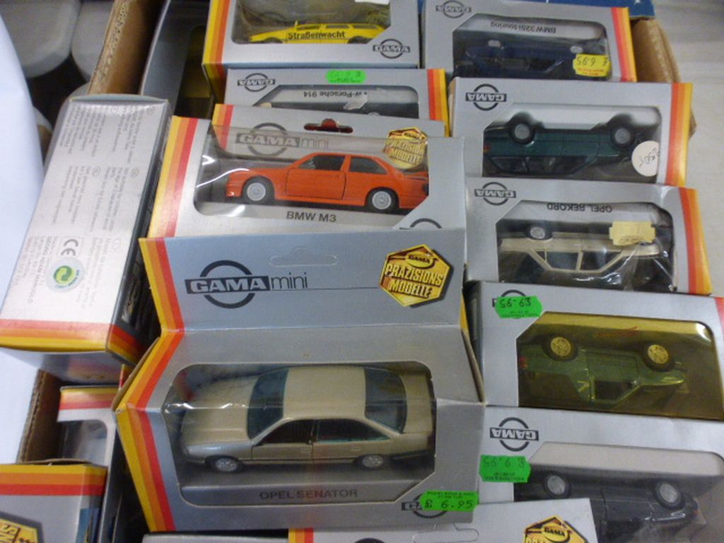 54 Boxed Gama Mini diecast models, diecast excellent, boxes gd overall