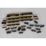 27 N gauge items of rolling stock to include coaches and wagons featuring Lima, Peco, and Graham