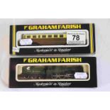 Boxed Graham Farish N gauge No 1444 Clun Castle Class GWR plus a boxed Farisg N gauge No 8174 GWR