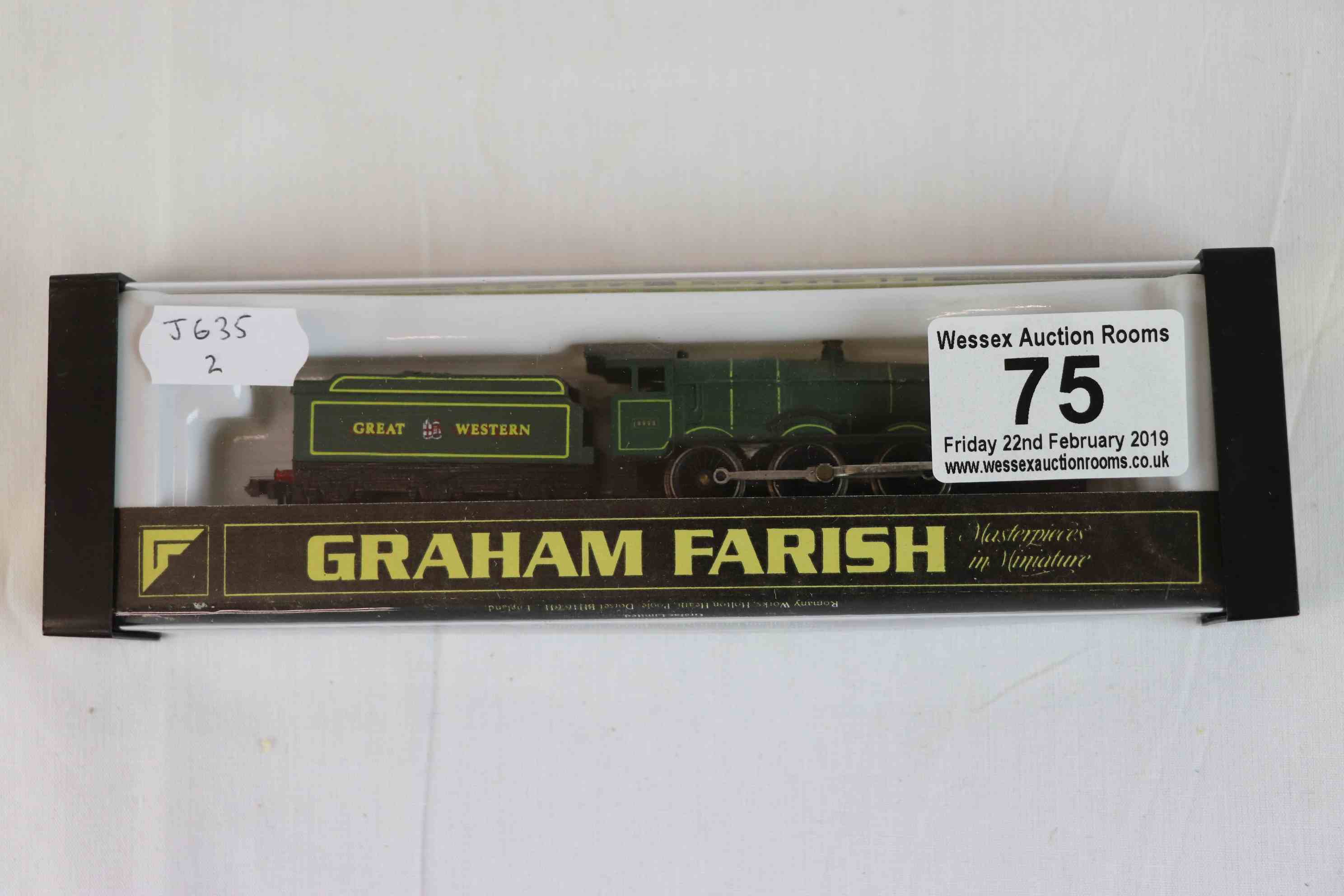 Cased Graham Farish N gauge 1404 GWR 4-6-0 locomotive - Image 2 of 3