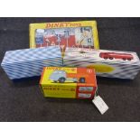 Three boxed Dinky Atlas diecast models to include 435 Bedford Tipper, 920 Camion Couvert, 943