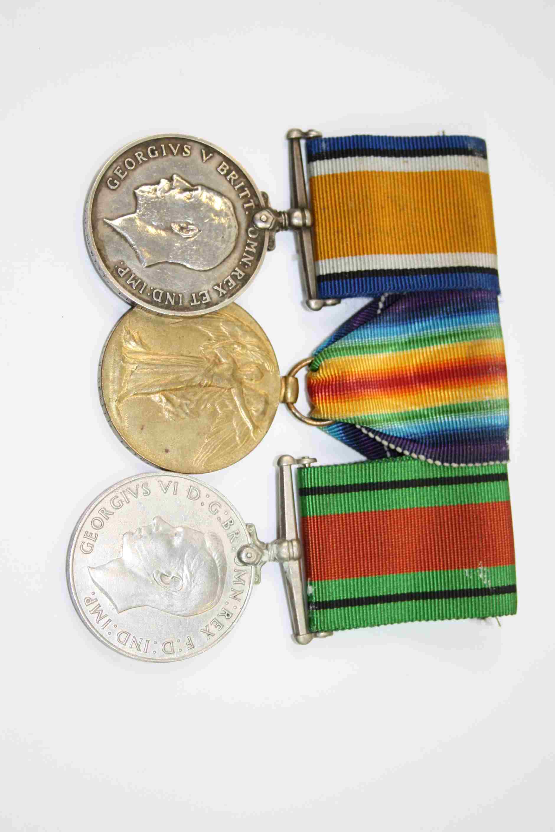 A Full Size British World War One Medal Pair Issued To 42517 PTE. L.J. HEWITT Of The