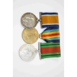 A Full Size British World War One Medal Pair Issued To 42517 PTE. L.J. HEWITT Of The