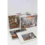 Two Boxed Waddingtons ' Mike Wilks ' 1000 piece De Luxe Jigsaw Puzzles ' Painters Paradise ' and '