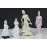 Four vintage Royal Doulton ceramic figurines to include; Queen of the Dawn HN2437, Daphne HN2268,