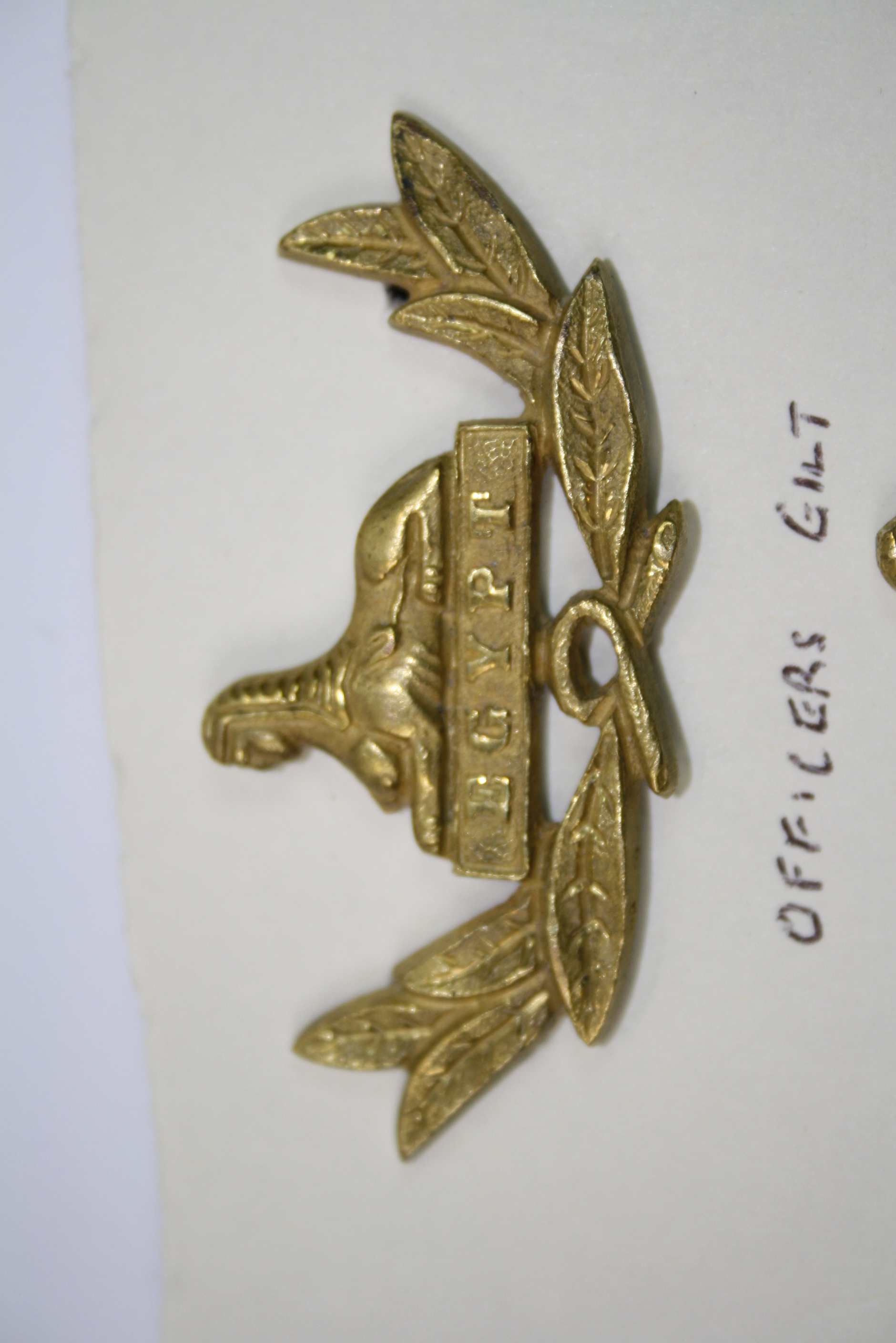 A Pair Of Gloucestershire Regiment Gilt Officers Collar Badges. - Image 3 of 5