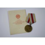 Russian World War Two Medal For The Liberation Of Warsaw With Documents To : Higher Sergeant Of