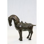 Bronze / Brass Model of a Chinese Tang Style War Horse