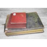 Two Edwardian scrap books to include drawings, paintings, sketches, verses etc