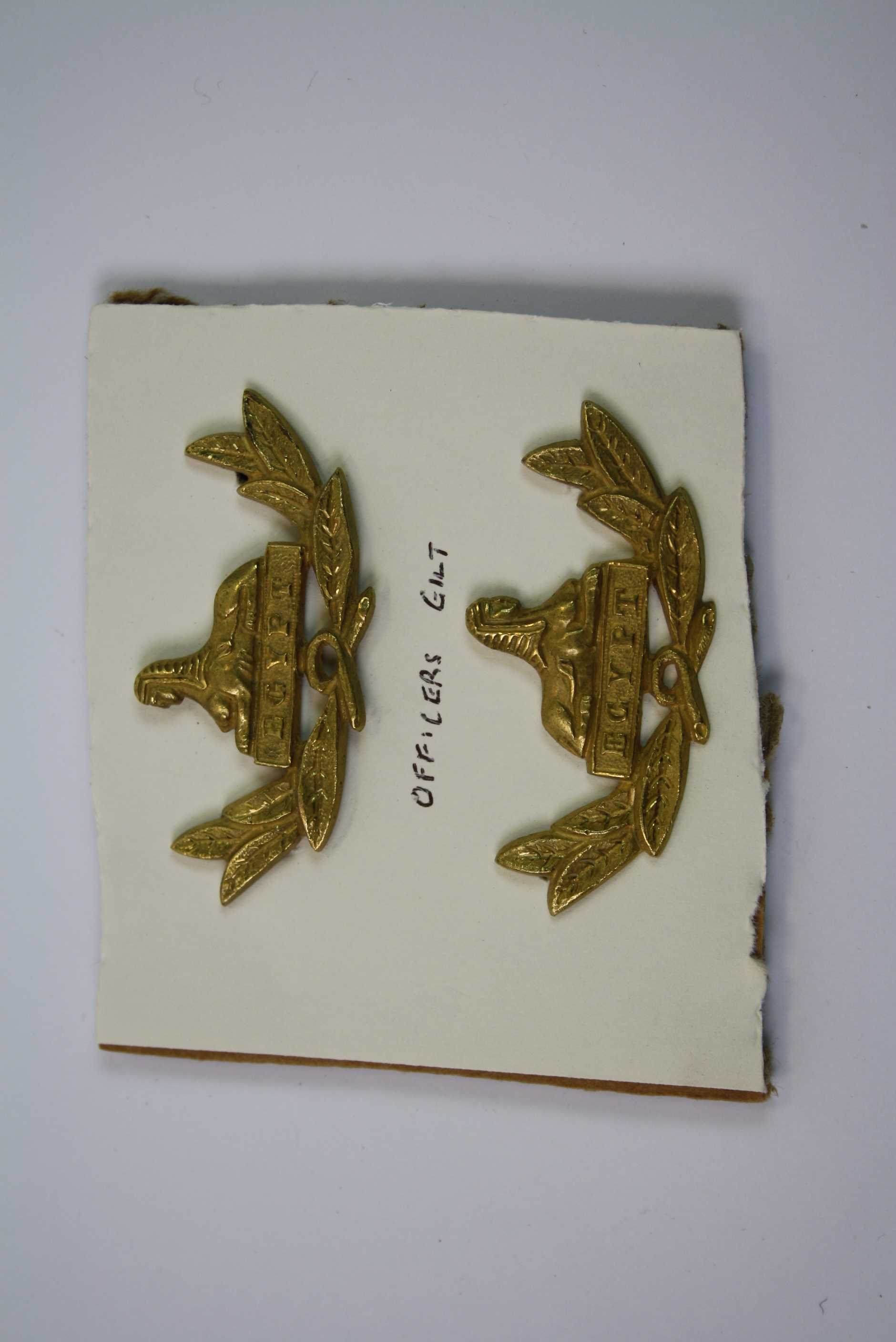 A Pair Of Gloucestershire Regiment Gilt Officers Collar Badges. - Image 2 of 5