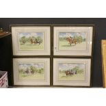 Four framed and glazed Watercolours all depicting Polo matches, with Artist initials and dated '
