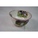 A Crimea War Hand Painted Transfer Print Sunderland Lustre Bowl Showing Images Of The Sailors