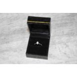 9ct White Gold Marquise Set Diamond Ring of 35 points approx.