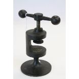 Cast iron Robert Welch Nut cracker with label to base