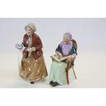 Two Royal Doulton ceramic figurines, "Teatime" HN2255 & "The Family Album" HN2321