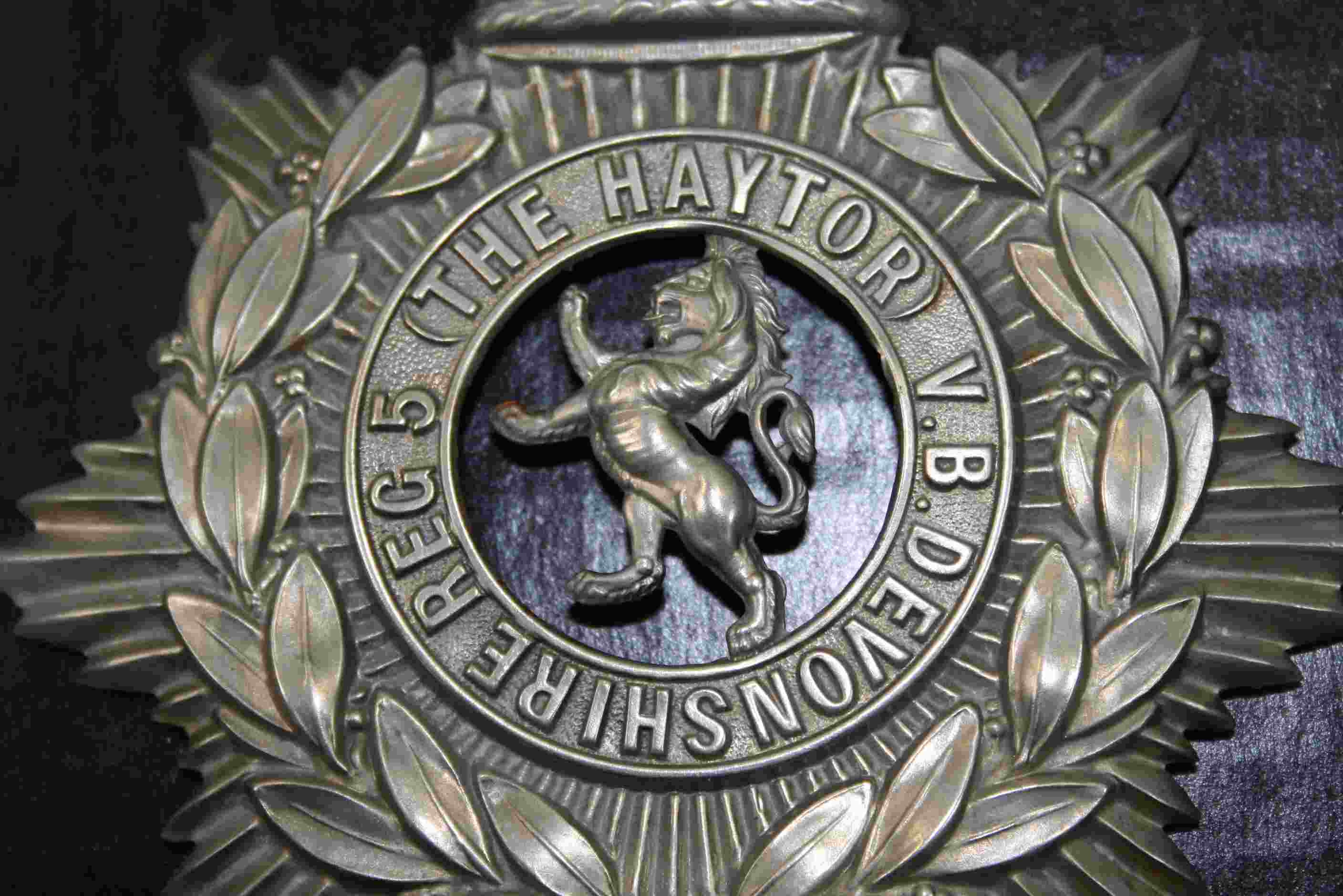 Victorian Badge / Helmet Plate Of The Devonshire Regiment 5th Haytor Volunteer Battalion. At The - Image 2 of 4