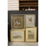 Two Gilt framed and glazed Watercolours of Ruins, pencil dated 1928 & 1929, a Doris Williams