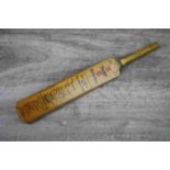 Miniature cricket bat with facsimile signatures, Australia 1977 Touring Team