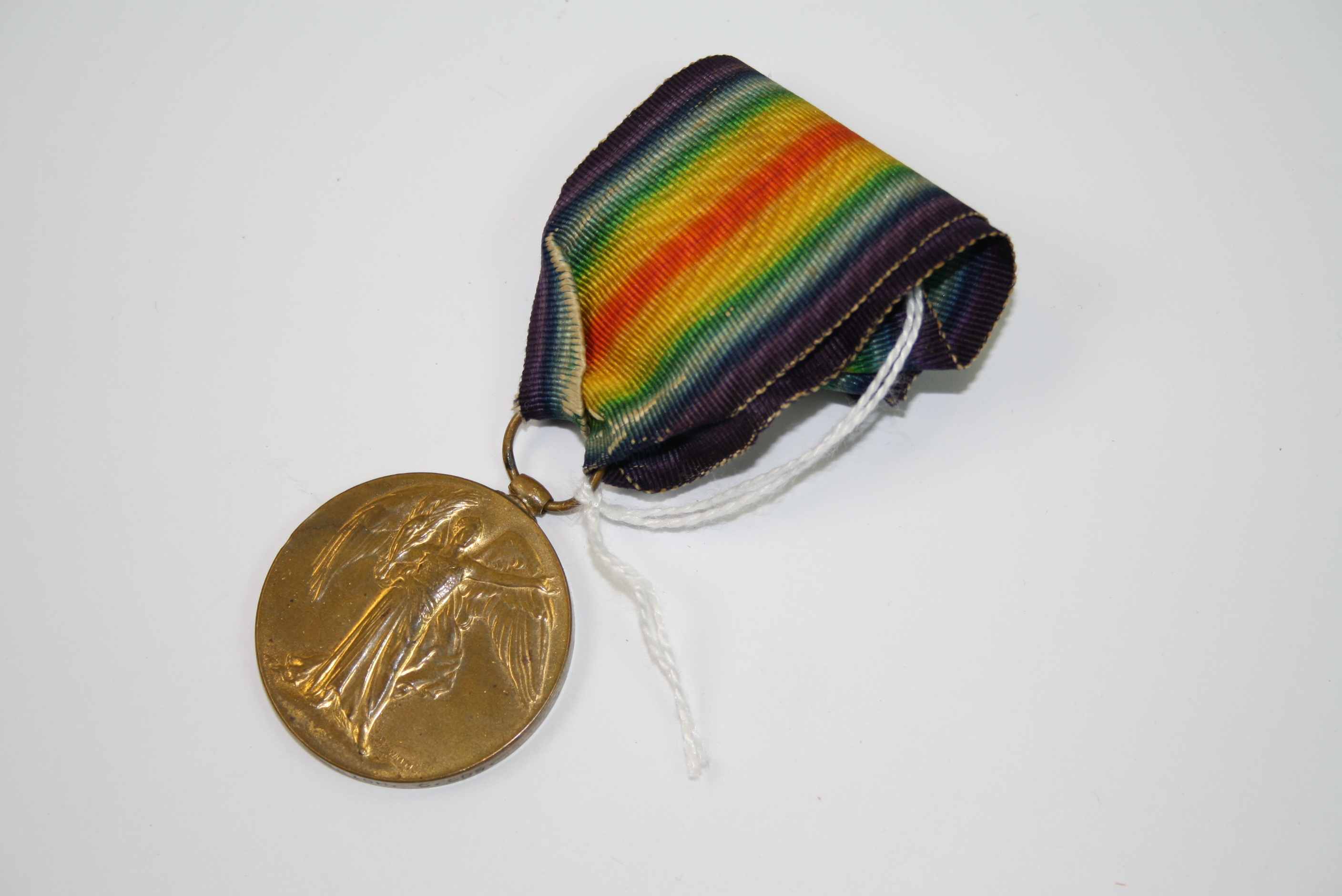 A Full Size British World War One / WW1 Victory Medal With Original Ribbon Issued To 23608 PTE W. - Image 2 of 4