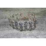 Silver and Marcasite Openwork Bracelet