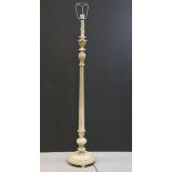 Ornate Carved Cream Painted Standard Lamp together with a similar Five Branch Central Light