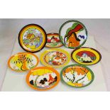 Eight Wedgwood Clarice Cliff collectors plates for Bradford Exchange, Limited Edition from the "