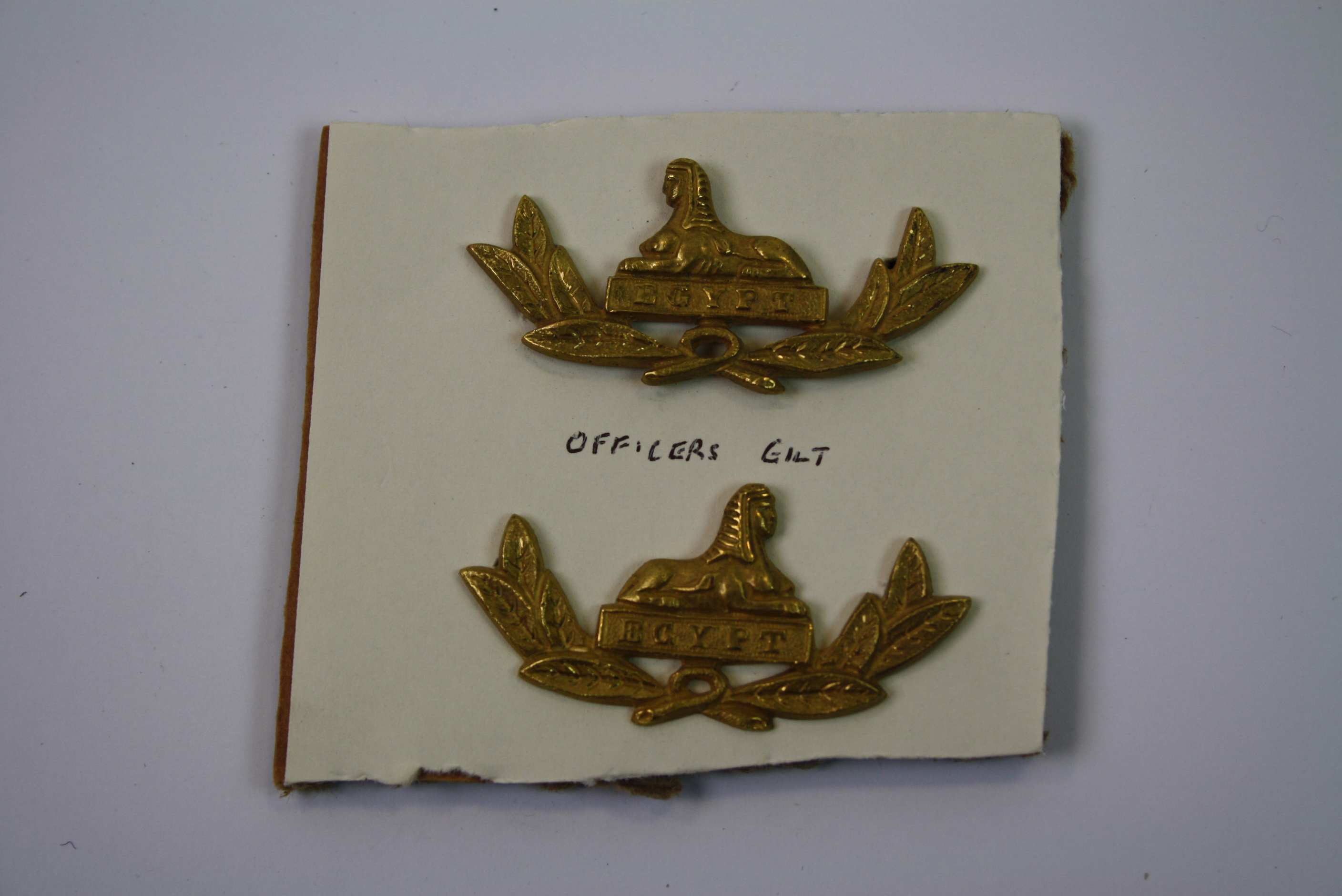 A Pair Of Gloucestershire Regiment Gilt Officers Collar Badges. - Image 5 of 5