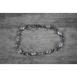 Silver Bracelet with Multi Paneled CZ's