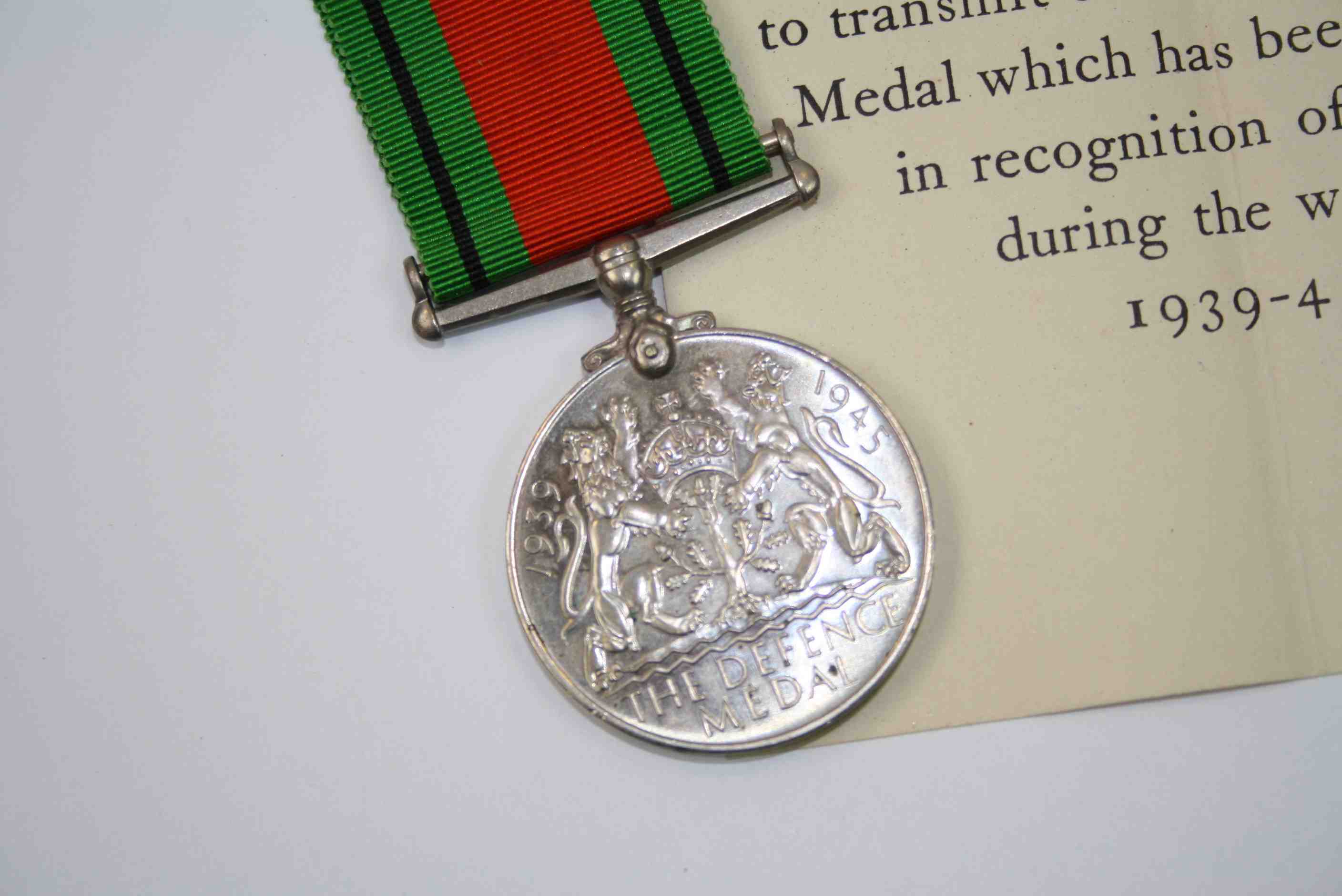 A Pair Of Full Size World War Two Medals To Include The 1939-45 British War Medal And The Defence - Image 3 of 6