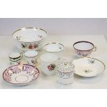 Small group of vintage ceramics to include Sunderland lustre, Dresden & Spode