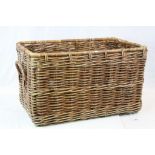 Large Vintage Wicker Log Basket