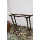 Pair of Vintage Iron Trestles Ends