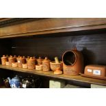 Collection of Terracotta Kitchenware to include; spice jars, butter dishes, salt pot etc, mainly