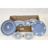 Collection of vintage Wedgewood Jasperware ceramics, mainly Pin dishes and Plates