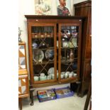 Early 20th century Mahogany Display Cabinet, the two astragel glazed doors opening to reveal