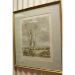 Venancio Arribas Medal ( Spanish ) Limited Edition Signed Coloured Etching of Trees in a