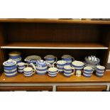 Large collection of modern T G Green blue & white "Cornish Ware" ceramics to include, biscuit