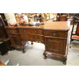 Victorian Mahogany Inverted Breakfront Sideboard with Two Central Drawers flanked either side by a