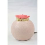 Early 20th century Carltonware Pink Ceramic Matchstriker